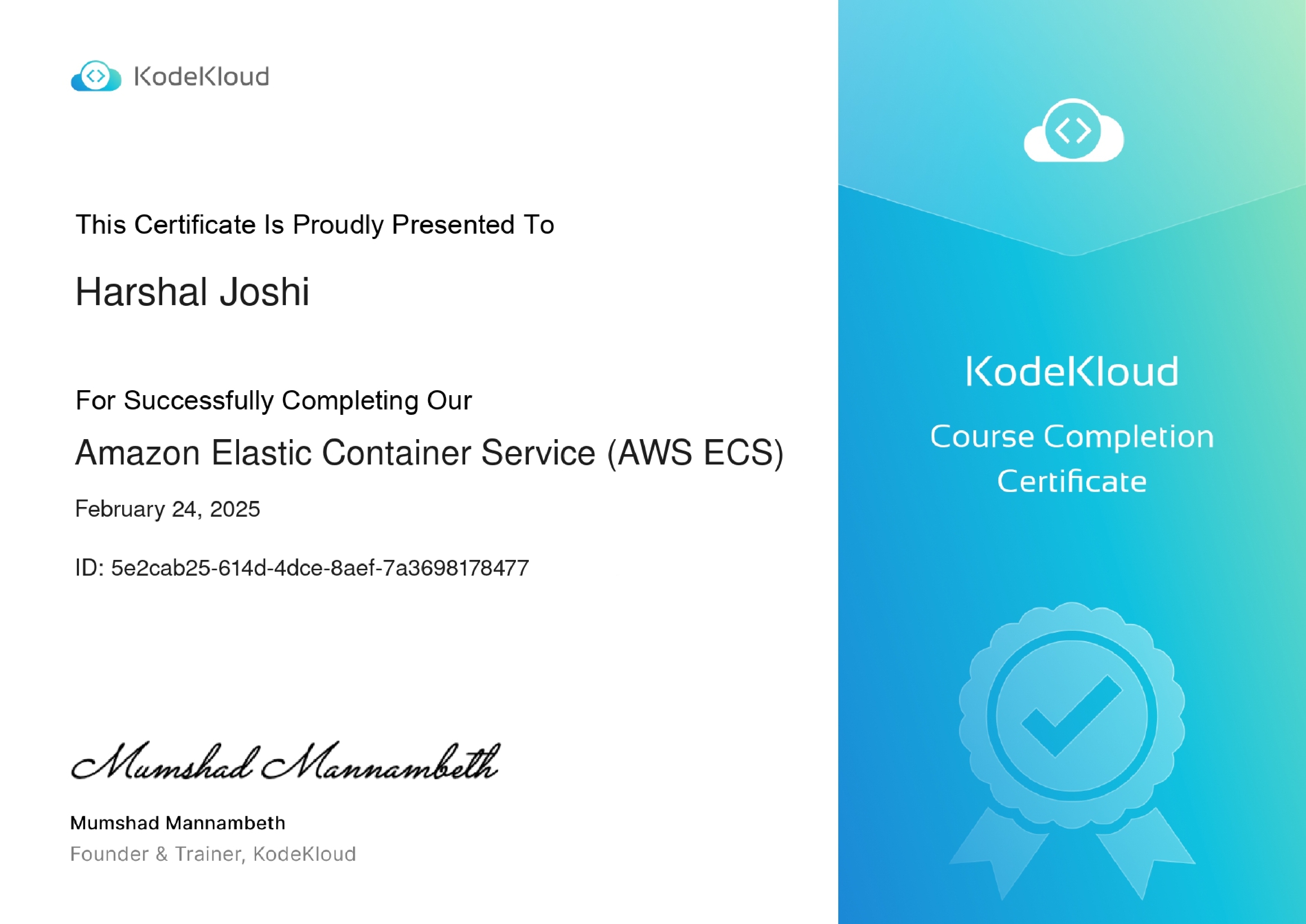 AWS ECS Certificate